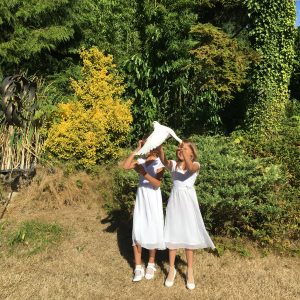 Children Release White Dove