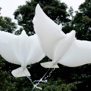 Ballon Doves at Funeral